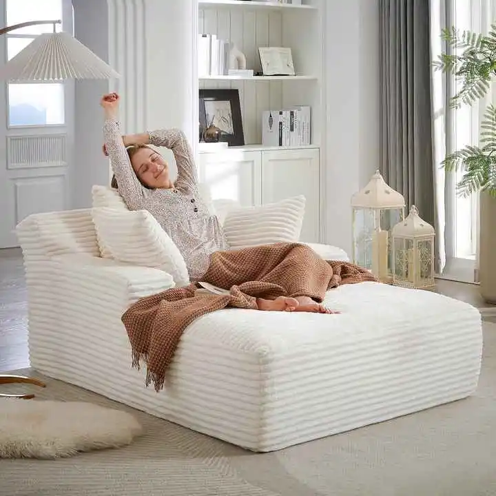 Oversized Soft Cloud Chaise Lounge Sofa With Compression Package