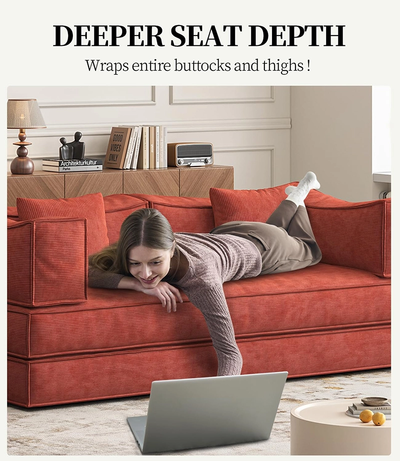 3-in-1 Compression Sleeper Sofa Bed -  Folding Floor Couch