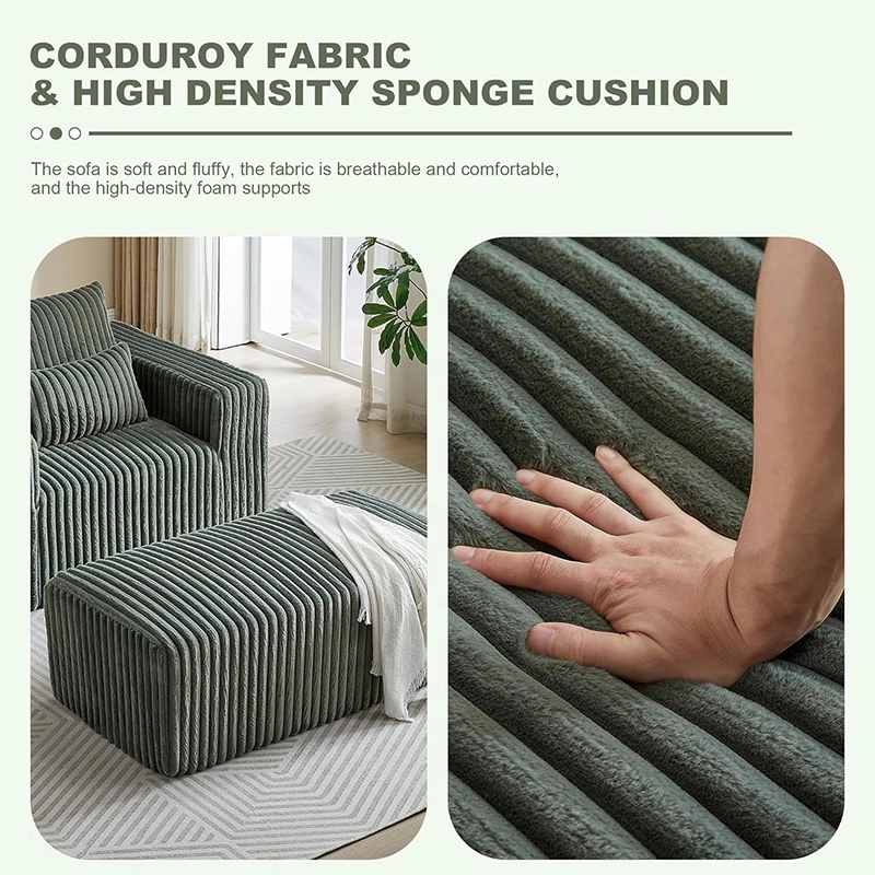 Compressed Chaise longue Chair - Single Sofa Bed with Footrest