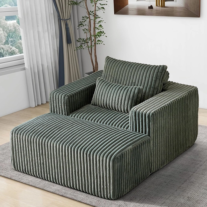 Compressed Chaise longue Chair - Single Sofa Bed with Footrest