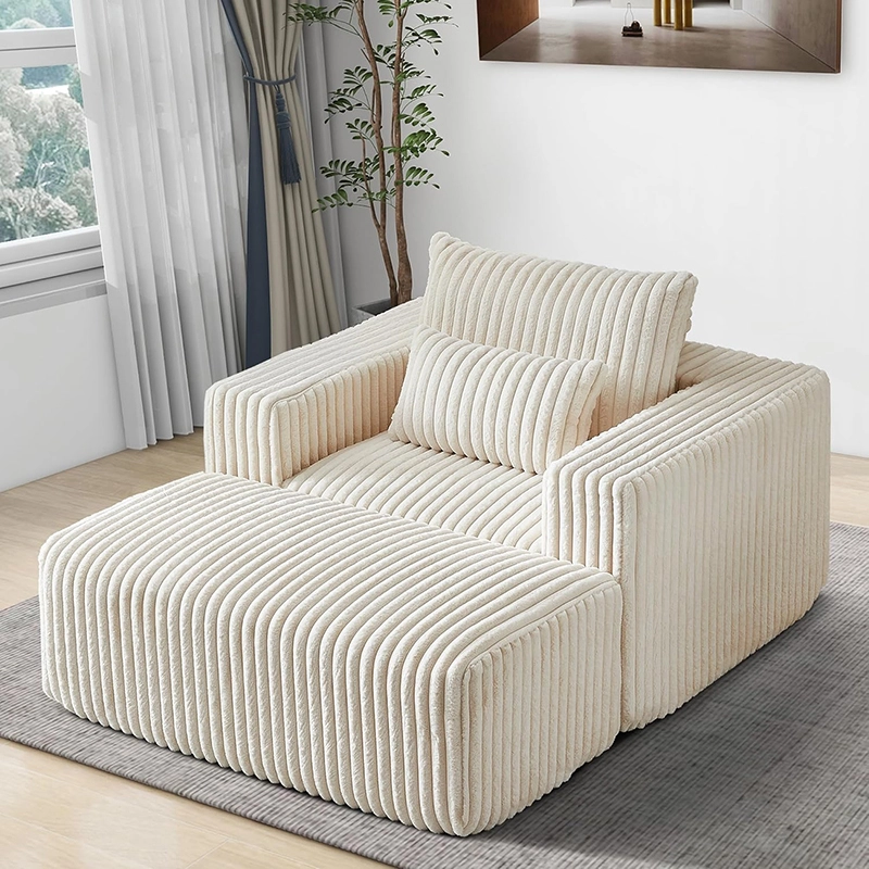 Compressed Chaise longue Chair - Single Sofa Bed with Footrest