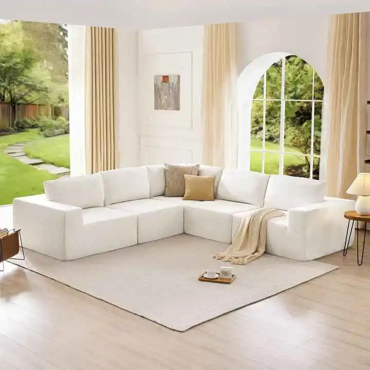Minimalist Corner Modular Sectional Compressed Sofa