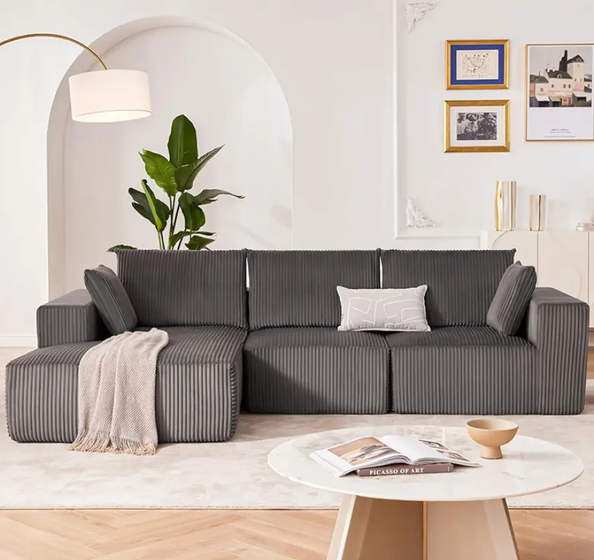 108" L-Shape Cloud Modular Sectional Sofa with Chaise