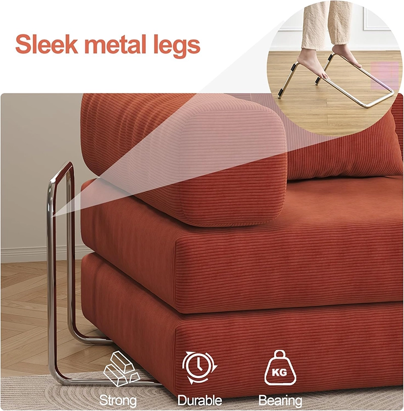 Teddy Convertible Sleeper Sofa Bed - Boneless Compression Couch in a Box