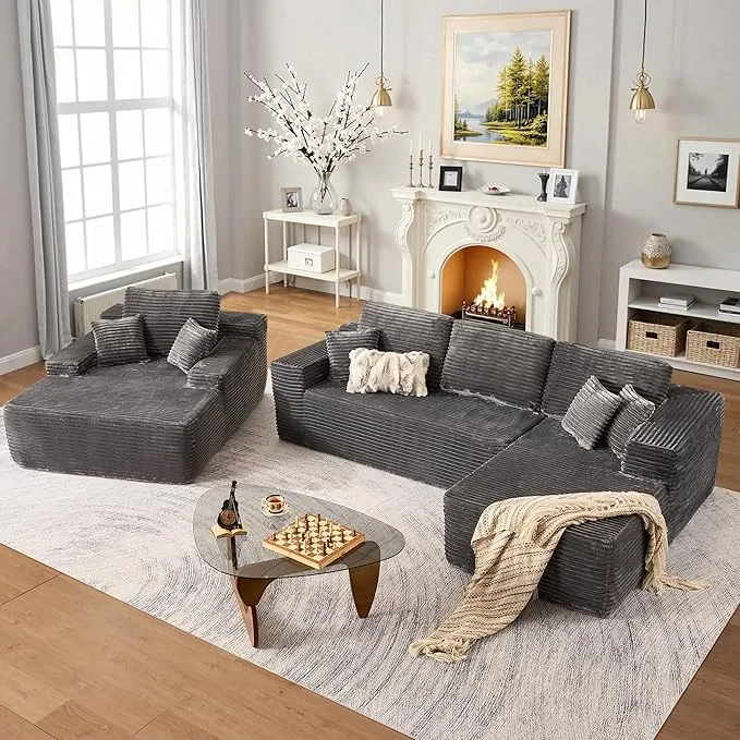 106in L-Shape Modular Combination Sponge Sofa