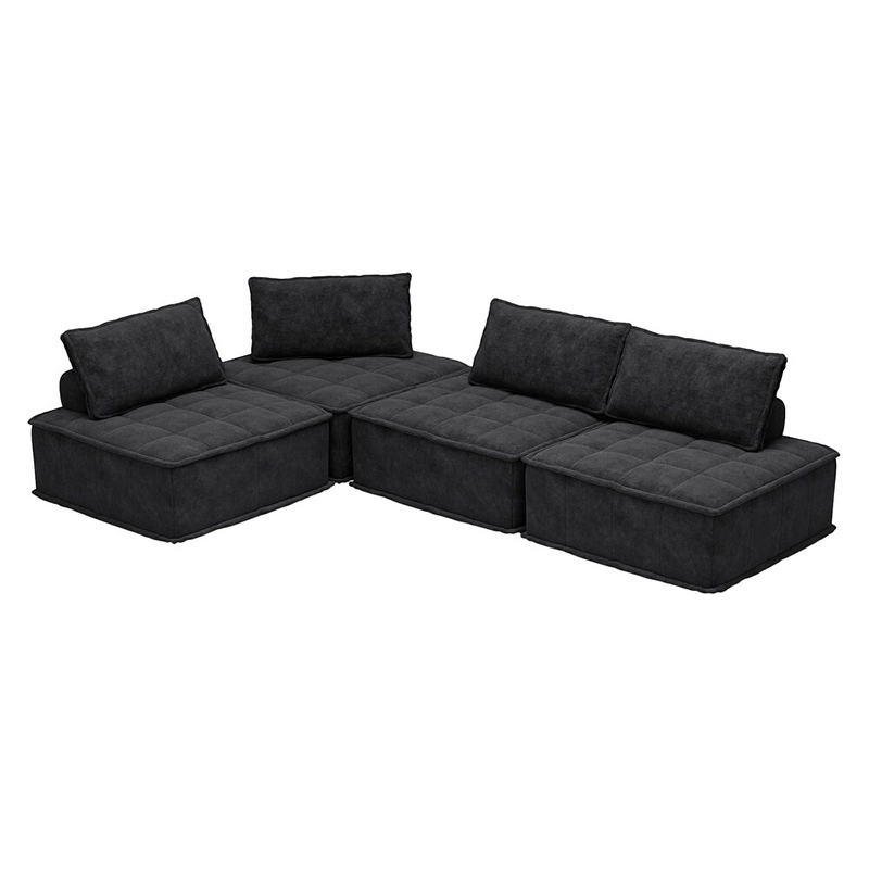Modular Combination Upholstered Compressible Sofa
