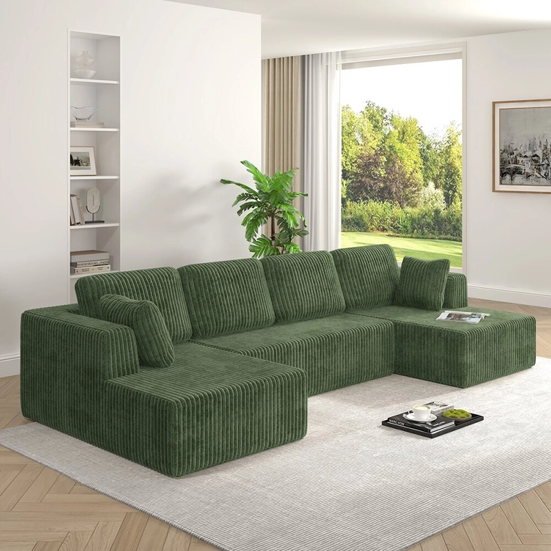 146-inch Oversized U Shape Modular Compression Sofa