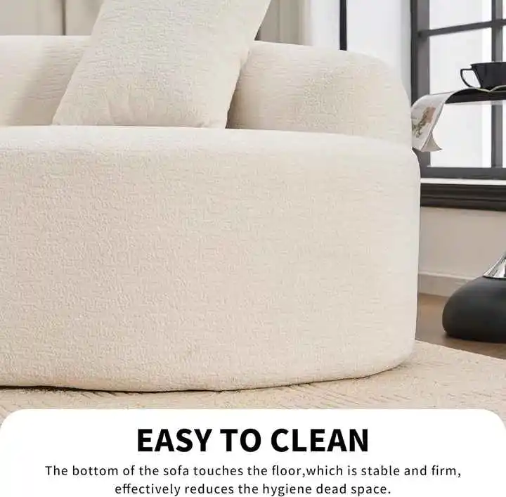 110 inch Curved Modern Minimalist Couch: Compressible Saving 80% Space