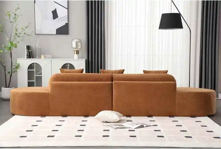 Curved Sectional Couch For Living Room, Apartment and Bedroom