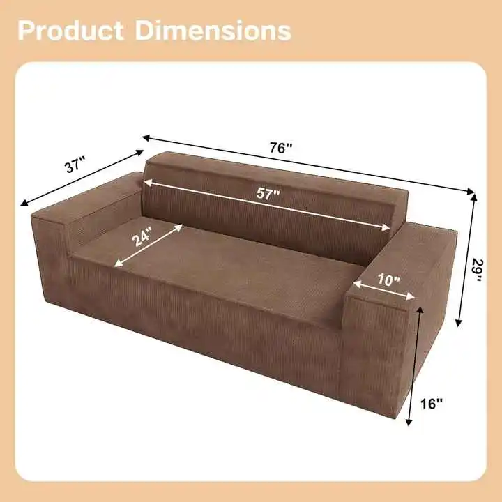Full-foam Compressed Sofa for Apartment and Small Space