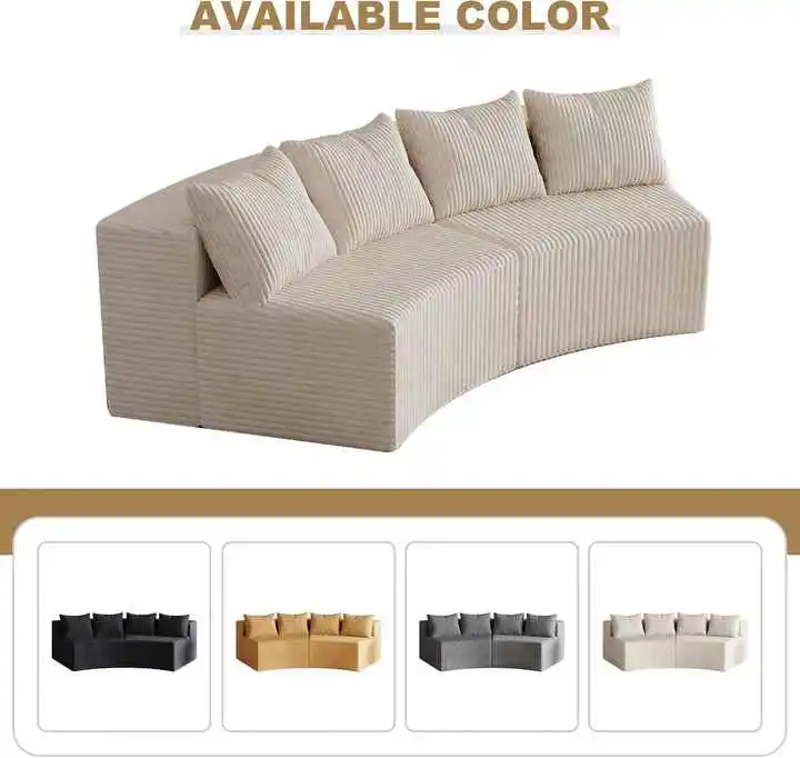 Curved Diy Combination Compressed Sofa for Living Room, Villa and Family Gathering