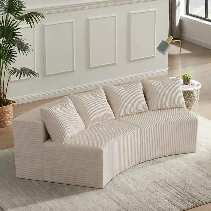 Curved Diy Combination Compressed Sofa for Living Room, Villa and Family Gathering