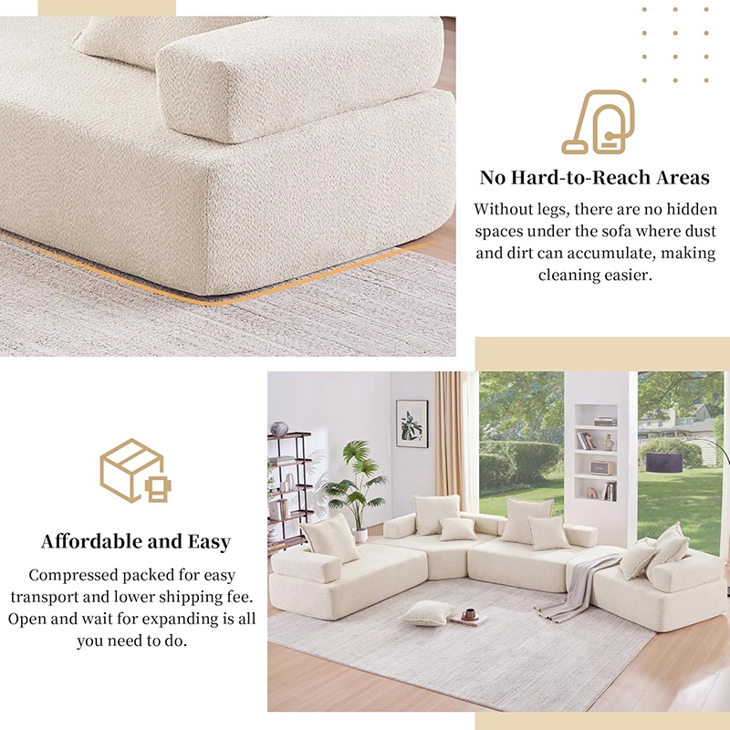 Oversized Minimalist Cloud Modular Compressed Sofa