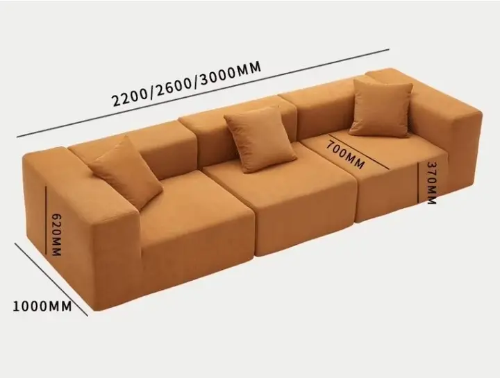 Custom 3 Seater Full Sponge Compressed Sofa