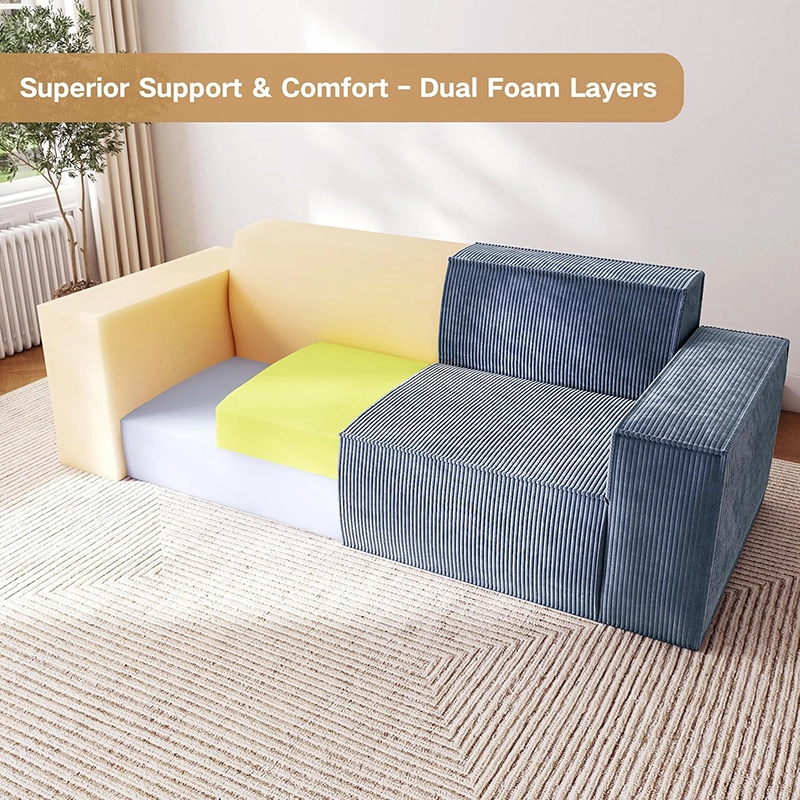 Full-foam Compressed Sofa for Apartment and Small Space