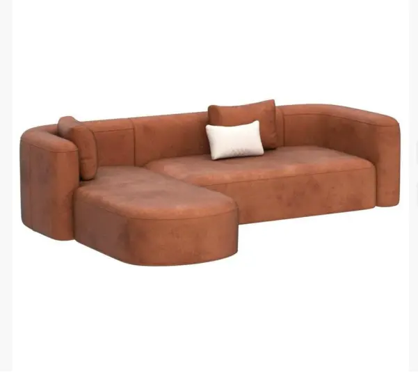 3-Seater Curved High Density Sponge Compressed Sofa for Home and Hotel