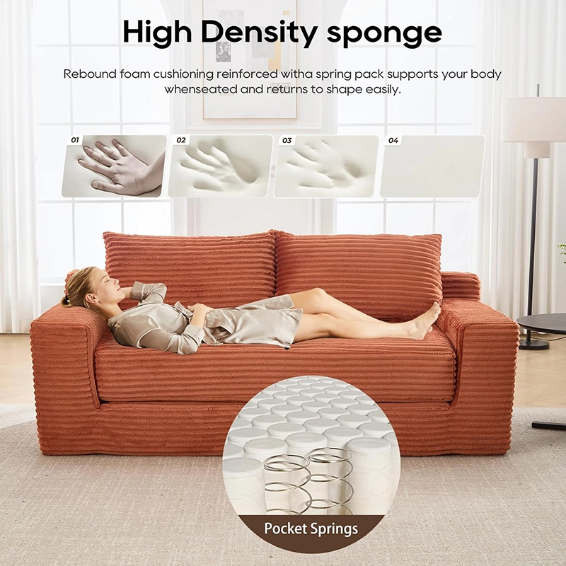 70" Loveseat Compression Sofa for Living Room, Bedroom and Apartment
