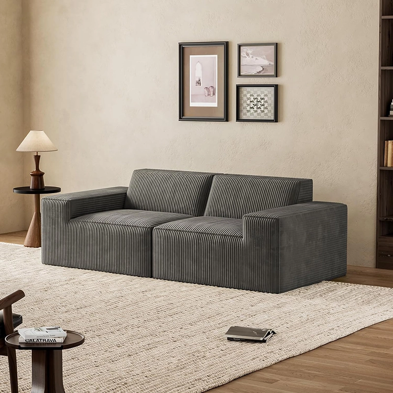 2-Seater Minimalist Modular Foam Compression Sofa