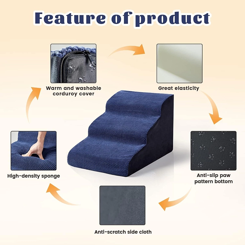 3 Layers Compress Foam Dog Ramp Pet Stairs
