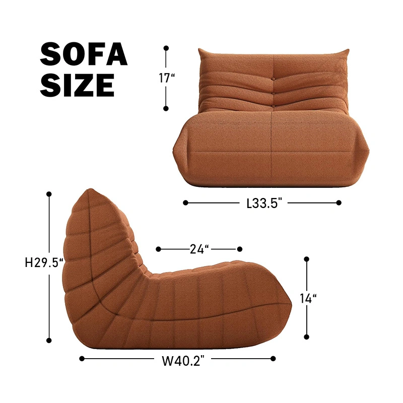 Caterpillar Single Compression Sofa - Lazy Couch Bean Bag Chair