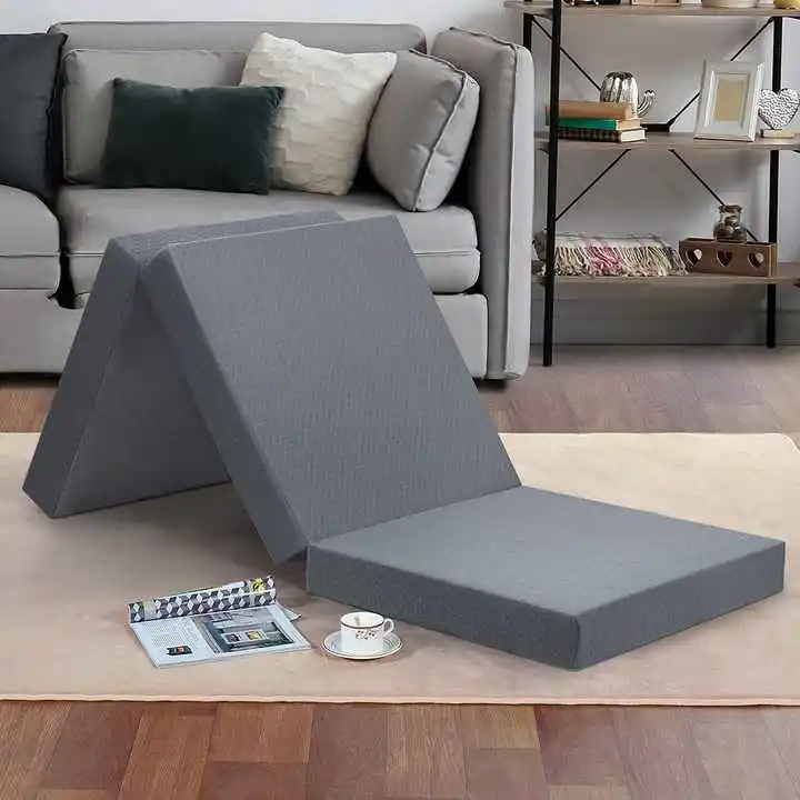 Portable Tri Folding Memory Foam Mattress