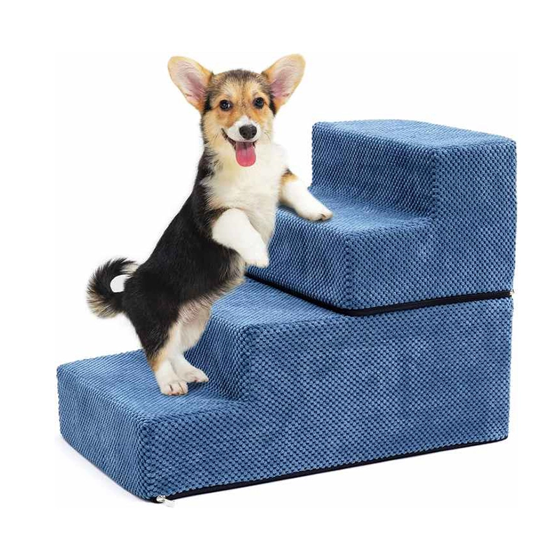 4-Step Compressible Foam Pets Steps For Dogs and Smaller Elder Pets