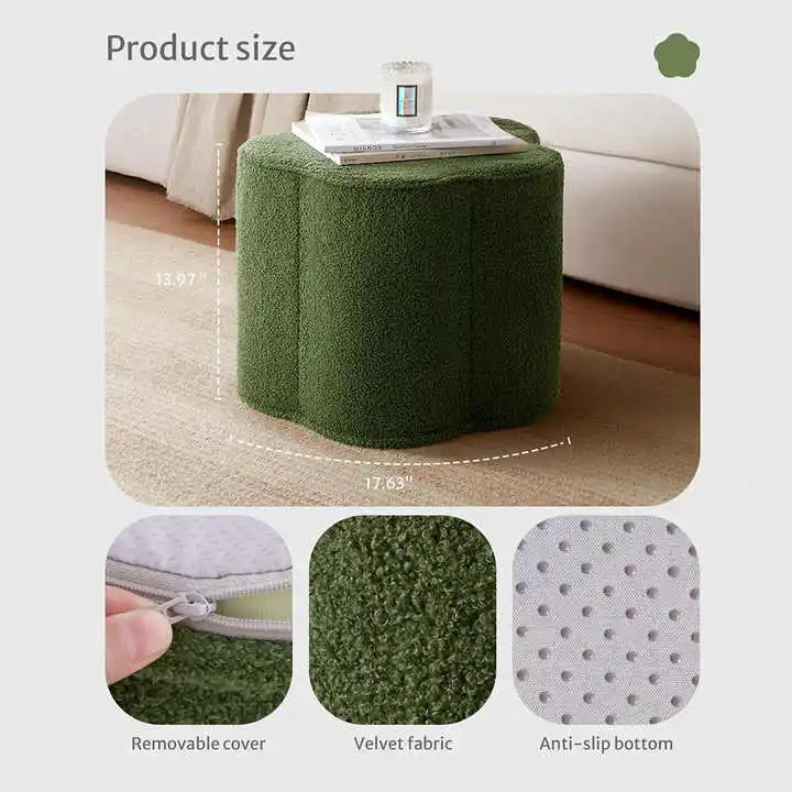 Foam Foot Rest Pouf Ottoman With Non-slip