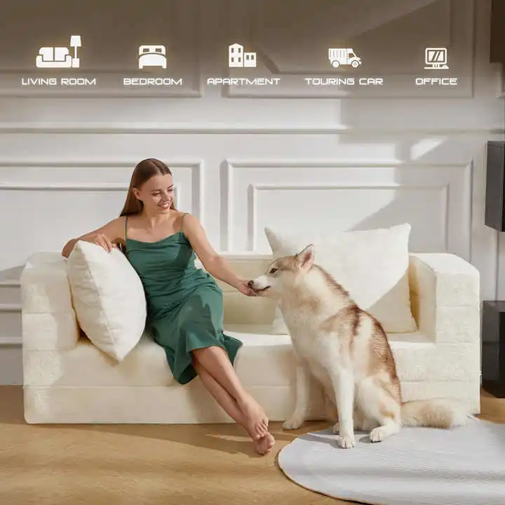 3-in-1 Adult Floor Sofa & Pet Couch