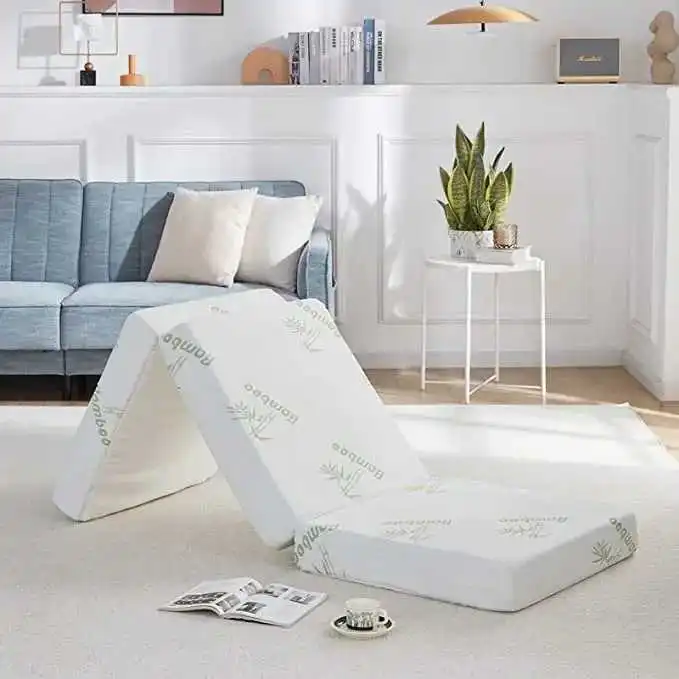 Portable Tri Folding Memory Foam Mattress