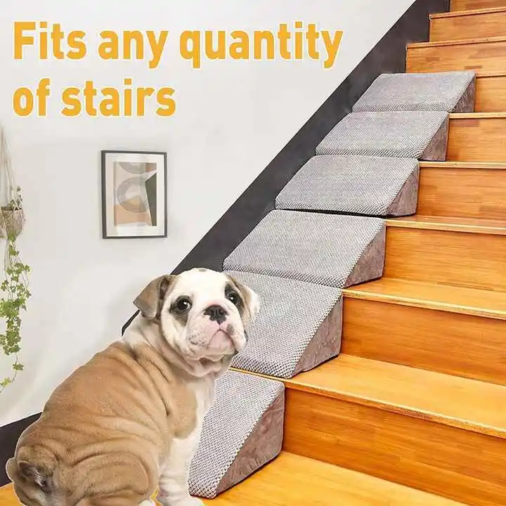 6 Pack Low-angled Pet Stairs for Small Dogs, Injured Dogs and Older Cats