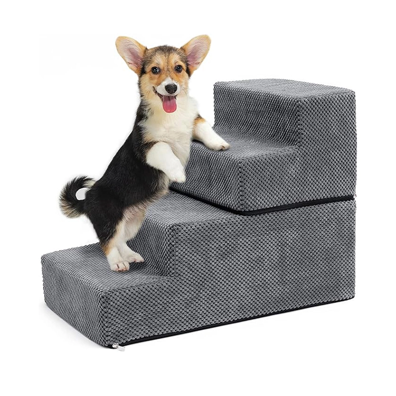 4-Step Compressible Foam Pets Steps For Dogs and Smaller Elder Pets