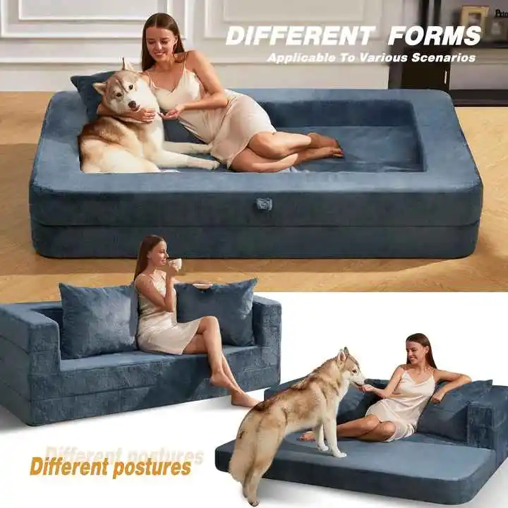 3-in-1 Convertible Floor Sofa For Adults and Pets