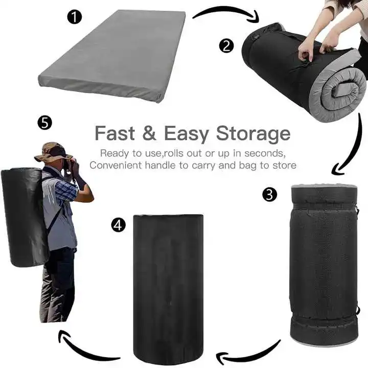 Foldable Memory Foam Mattress For Yoga and Camping