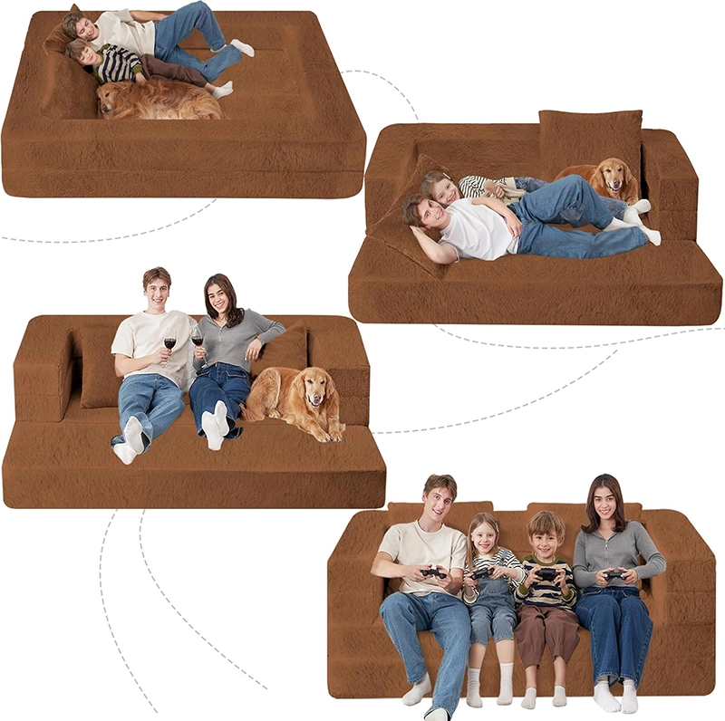 3-in-1 Convertible Floor Sofa For Adults and Pets