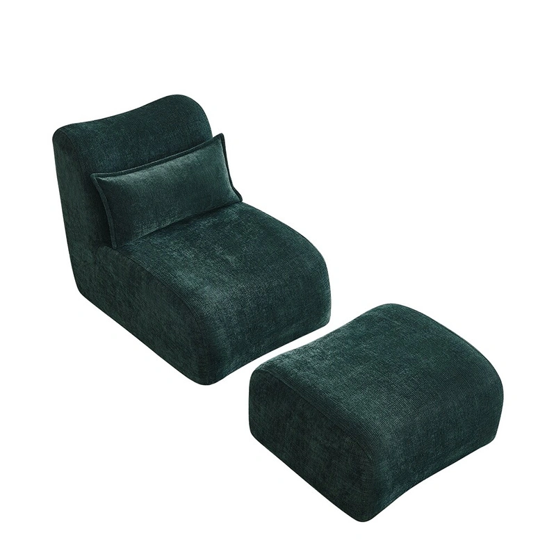 Single Compressed Lounge Chair Recliner with Ottoman