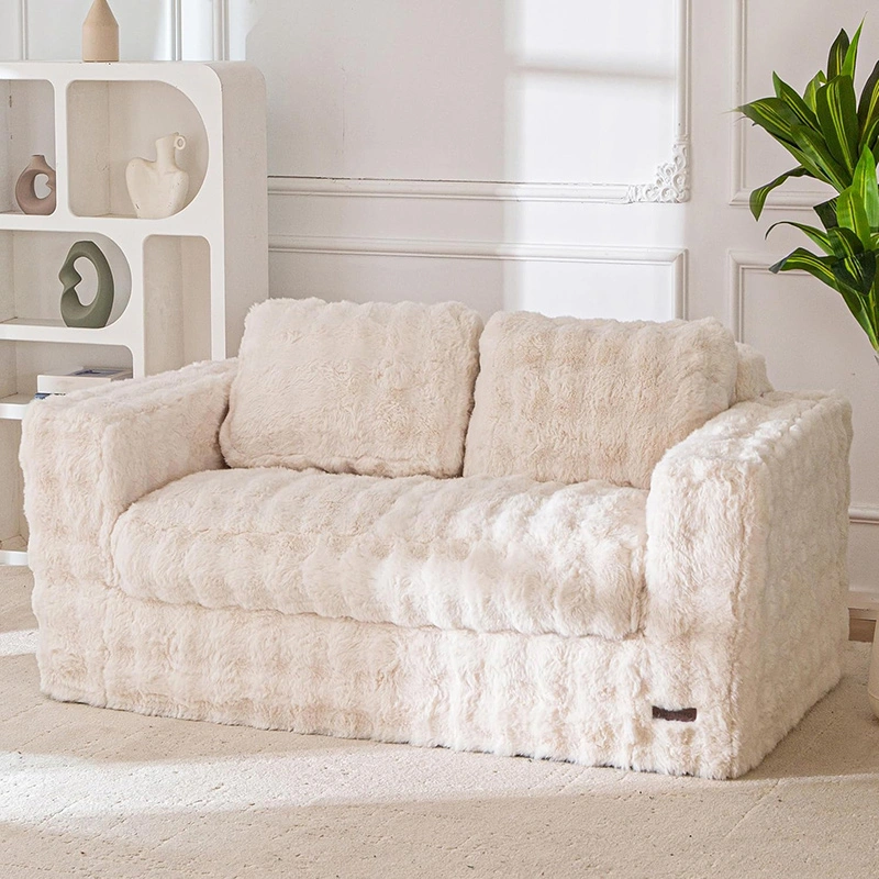 Bubble-fabric Loveseat Couch for Apartment and Dormitory