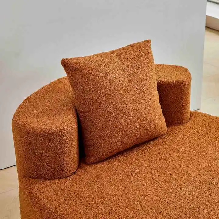 Round Lazy Chaise Lounge Sofa with Roll Compressed Package