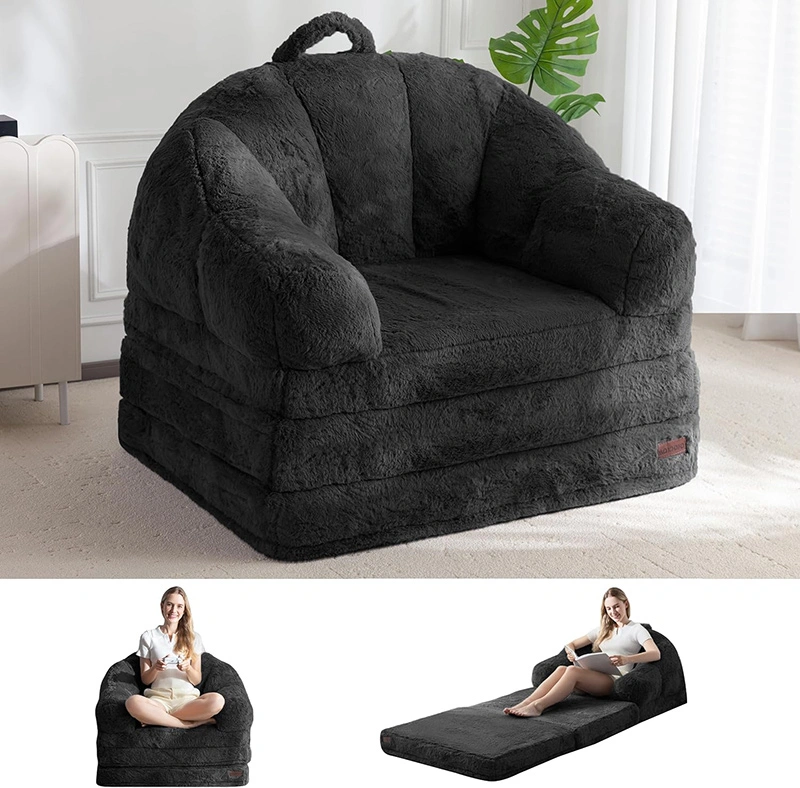 2 in 1 Flipout Floor Sofa Bed -  Shell Shape Folding Lounger