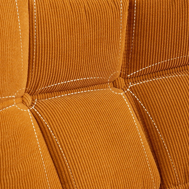 Waffle Square Single Lazy Sofa With Compressed Foam