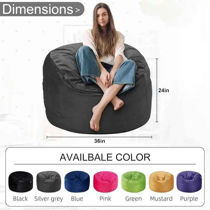 Giant Round Ultra Soft Lazy Sofa with Vacuum Package