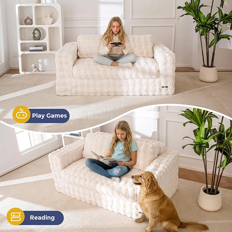 Bubble-fabric Loveseat Couch for Apartment and Dormitory