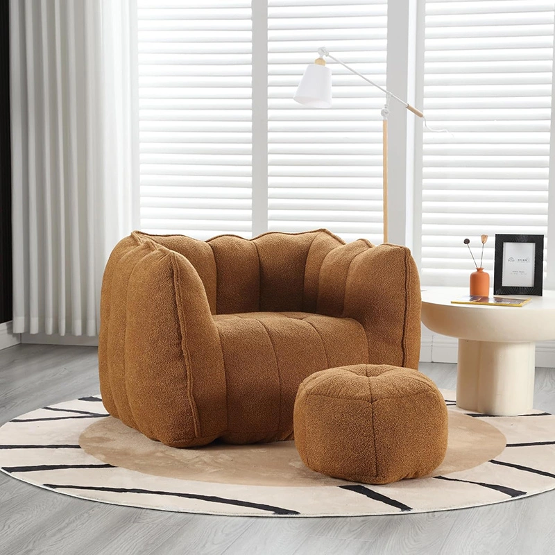 High Resilient Foam Armchair with Ottoman