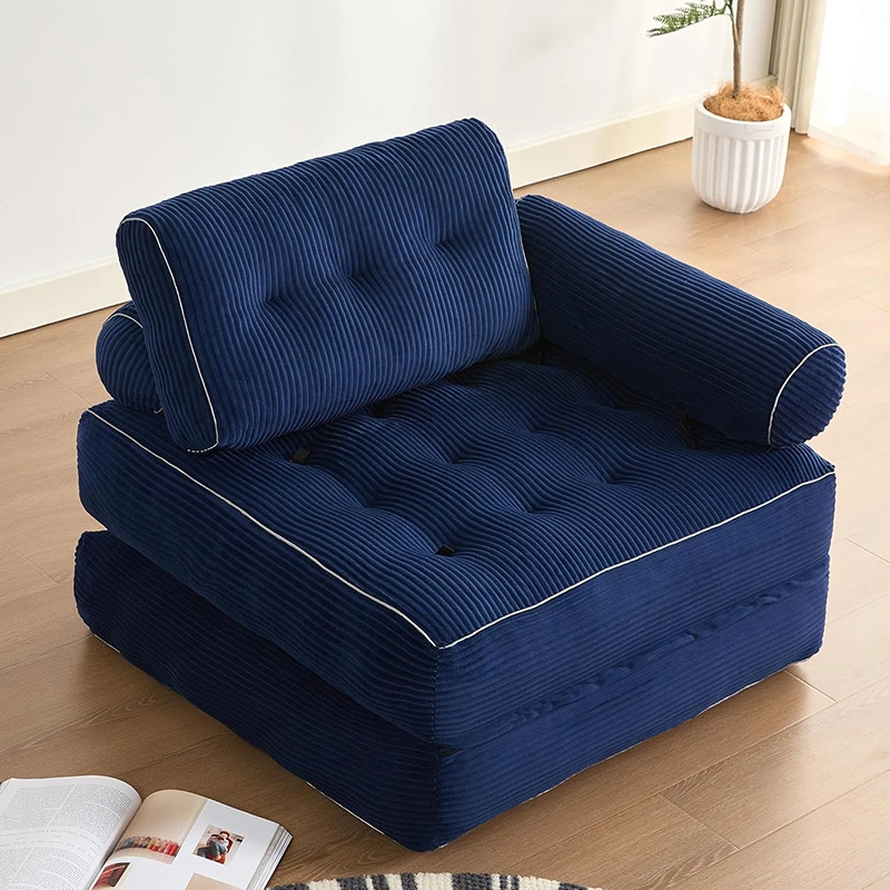Armrest Folding Floor Couch Bed - Convertible Sleeper Chair