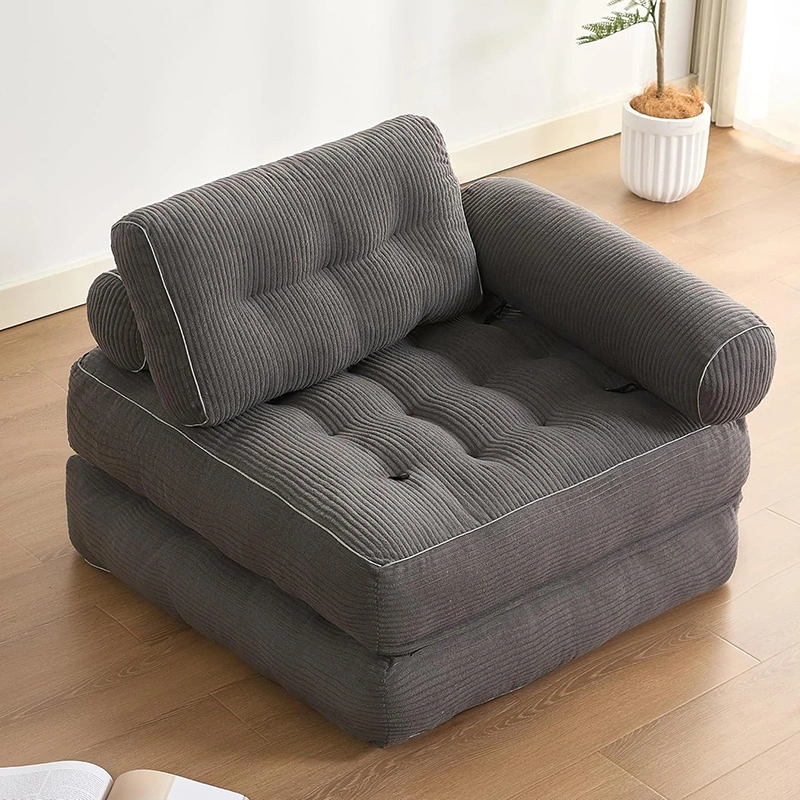 Armrest Folding Floor Couch Bed - Convertible Sleeper Chair