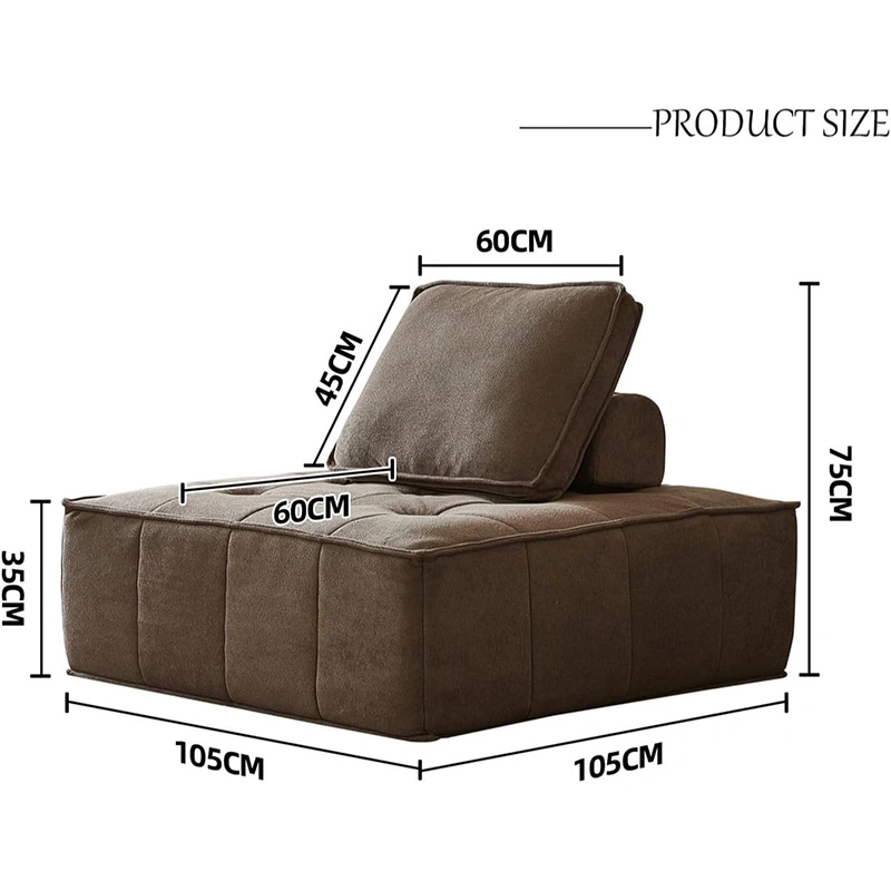 Square Tofu Modular Sectional Sofa - Vacumm Compression Couch in-a-Box
