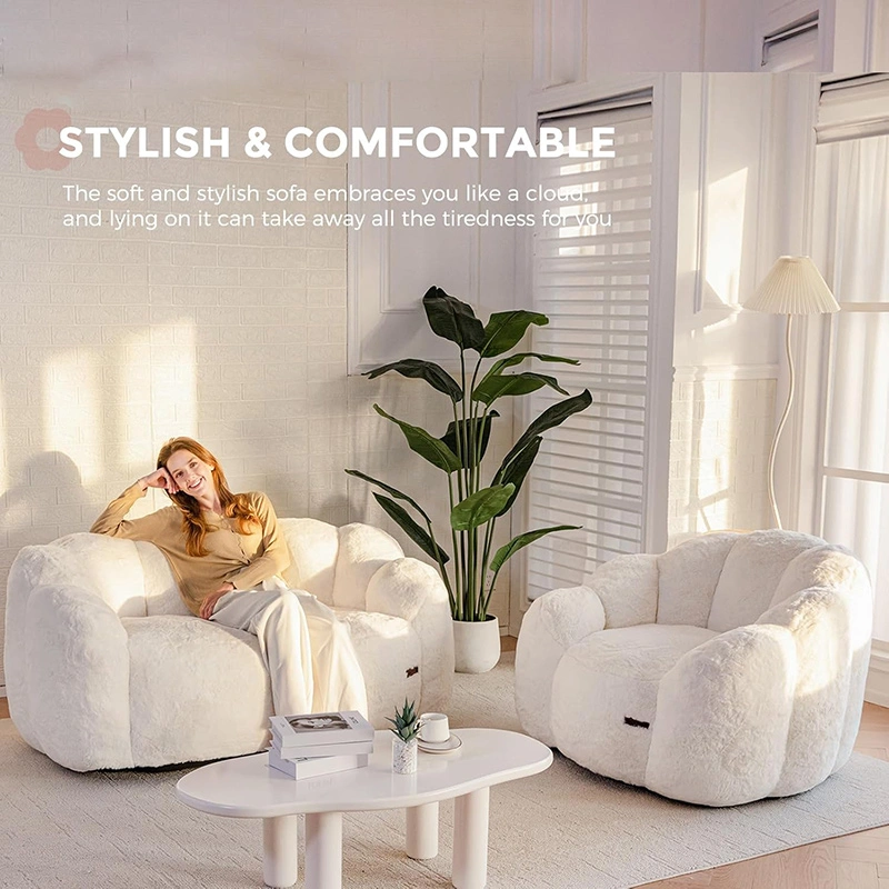 2-seater Floral Shaped Foam Sofa - Loveseat Bean Bag