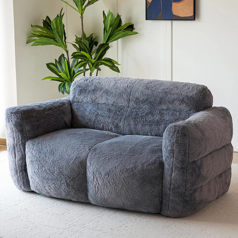 2-seater Faux Fur Soft Foam Sofa Chair