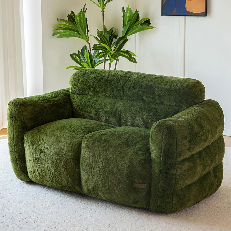 2-seater Faux Fur Soft Foam Sofa Chair