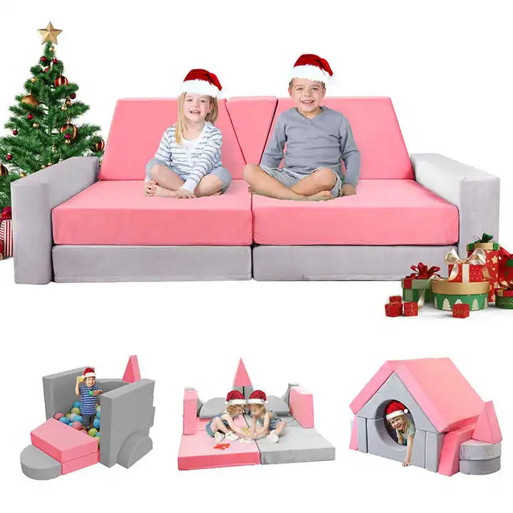 15pcs Kids Playroom Modular Couch and Building Kits
