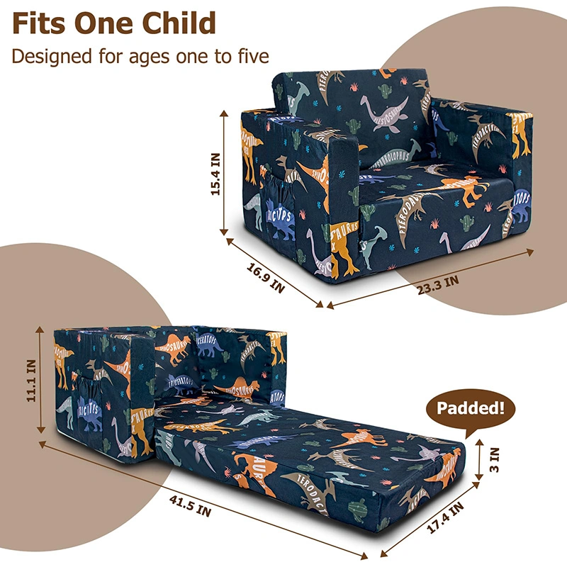 Custom Patterned Foldable Toddler Sofa